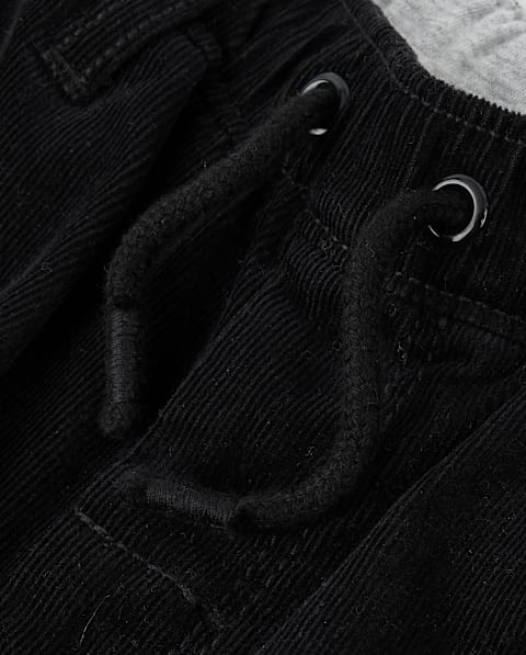 Брюки Gymboree Corduroy Roll Cuff Pull On Pants - Little Essentials для мальчиков, цвет: Чёрный