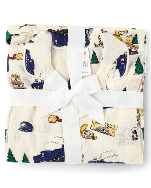 Пижама Polar Express™ Train для детей, фланель — Gymboree, цвет: Кремовый