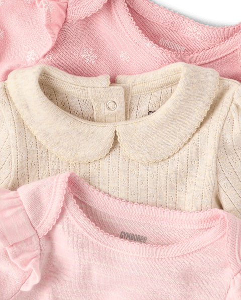 Боди Snowflake для детей, оборки, 3 шт. — Gymboree, цвет: Разноцветный
