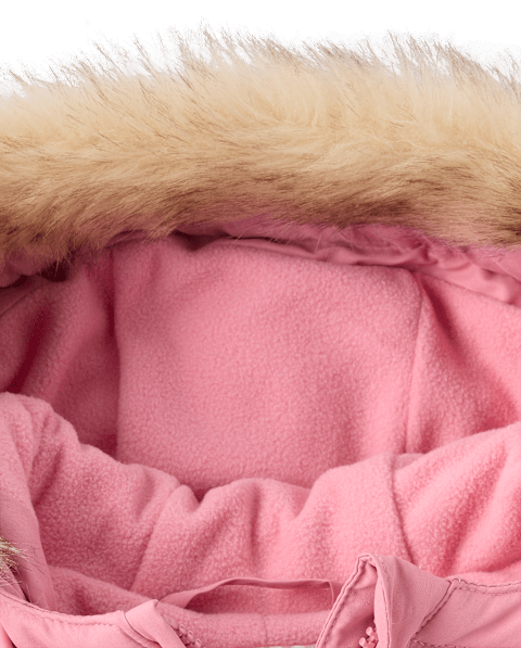 Куртка Gymboree Bow Ruffle Puffer Coat - Little Essentials для девочек, цвет: Розовый