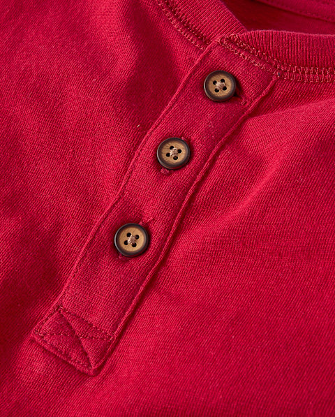 Топ Gymboree Henley Top - Little Essentials для мальчиков, цвет: Красный