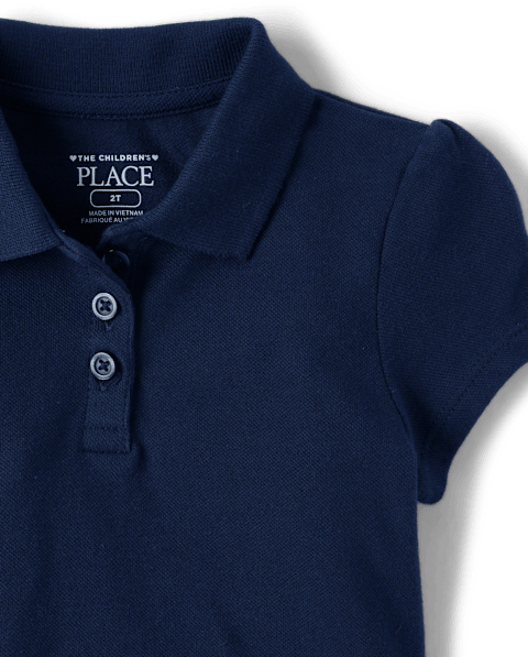 Платье The Children's Place Uniform Soft Pique Polo для девочек-малышей, цвет: Синий