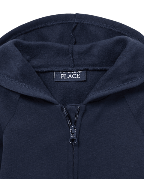 Худи The Children's Place Fleece Zip Up для девочек-малышей, цвет: Синий