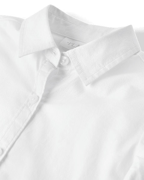 Рубашка The Children's Place Uniform Poplin Button Up для девочек, цвет: Белый