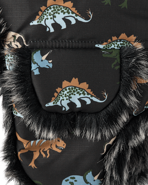 Головной убор The Children's Place Print Trapper Hat для мальчиков-малышей, цвет: Чёрный