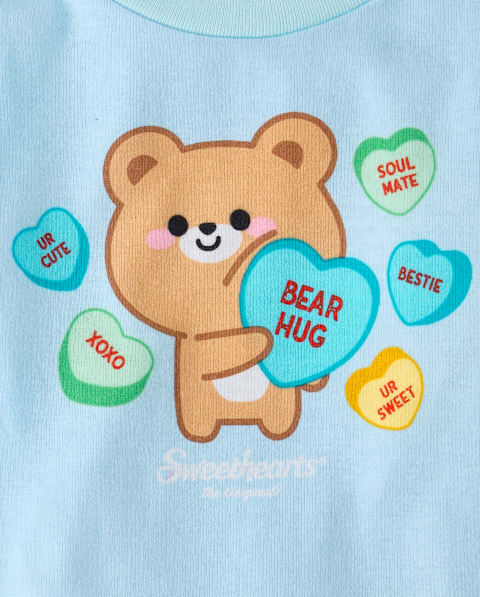 Пижама Sweethearts® Bear для детей, хлопок — The Children's Place, цвет: Разноцветный
