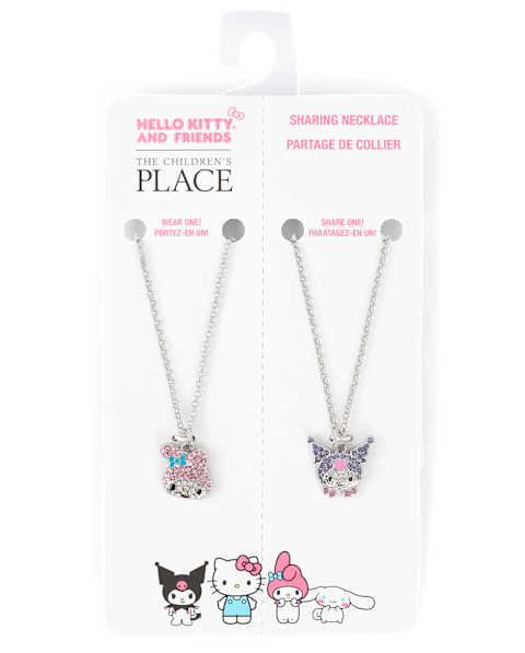 Колье The Children's Place Hello Kitty And Friends™ Pave 2-Pack для девочек, цвет: Разноцветный