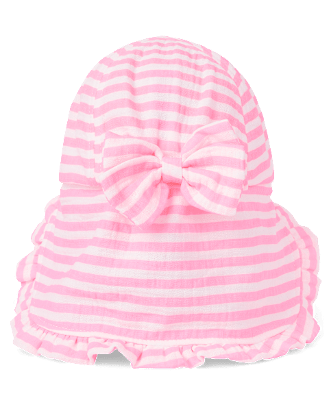 Головной убор The Children's Place Striped Bow Sun Hat для девочек-малышей, цвет: Разноцветный