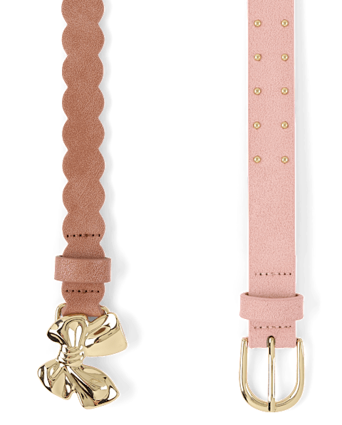 Ремни The Children's Place Scalloped Bow 2-Pack для девочек, цвет: Разноцветный