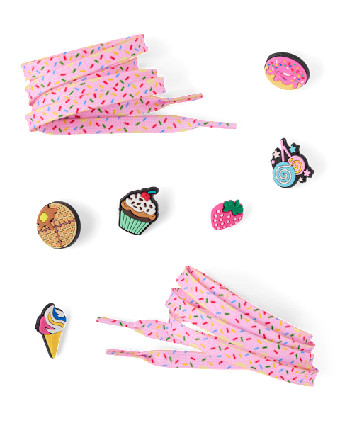 Украшения The Children's Place Candy Shoelace & Shoe Charm 7-Piece Set для девочек, цвет: Разноцветный