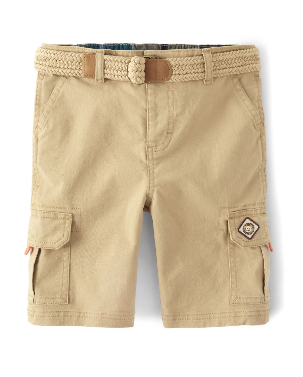 Boys Belted Woven Cargo Shorts Summer Safari