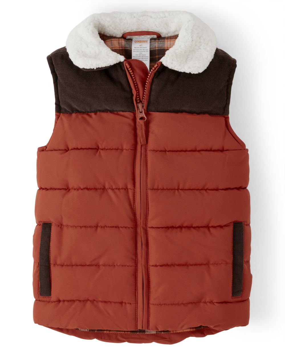 Boys Sleeveless Corduroy Vest Harvest