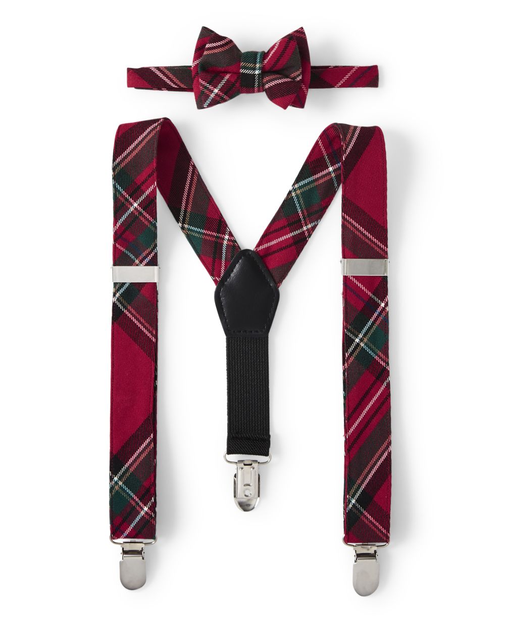 Boys Plaid Bow Tie And Suspenders Set Picture Perfect