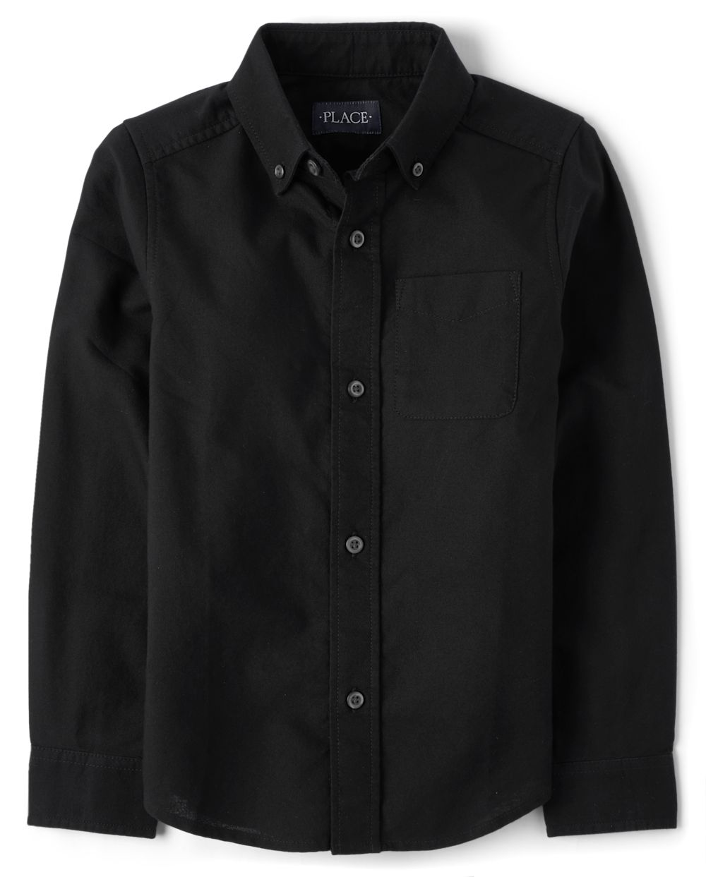 

Boys Boys Uniform Oxford Button Down Shirt - Black - The Children's Place