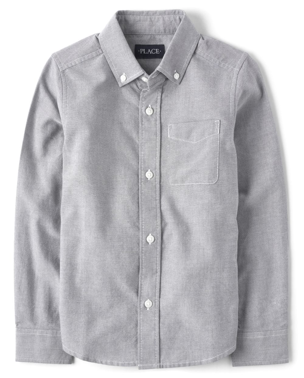 

Boys Boys Uniform Oxford Button Down Shirt - Gray - The Children's Place