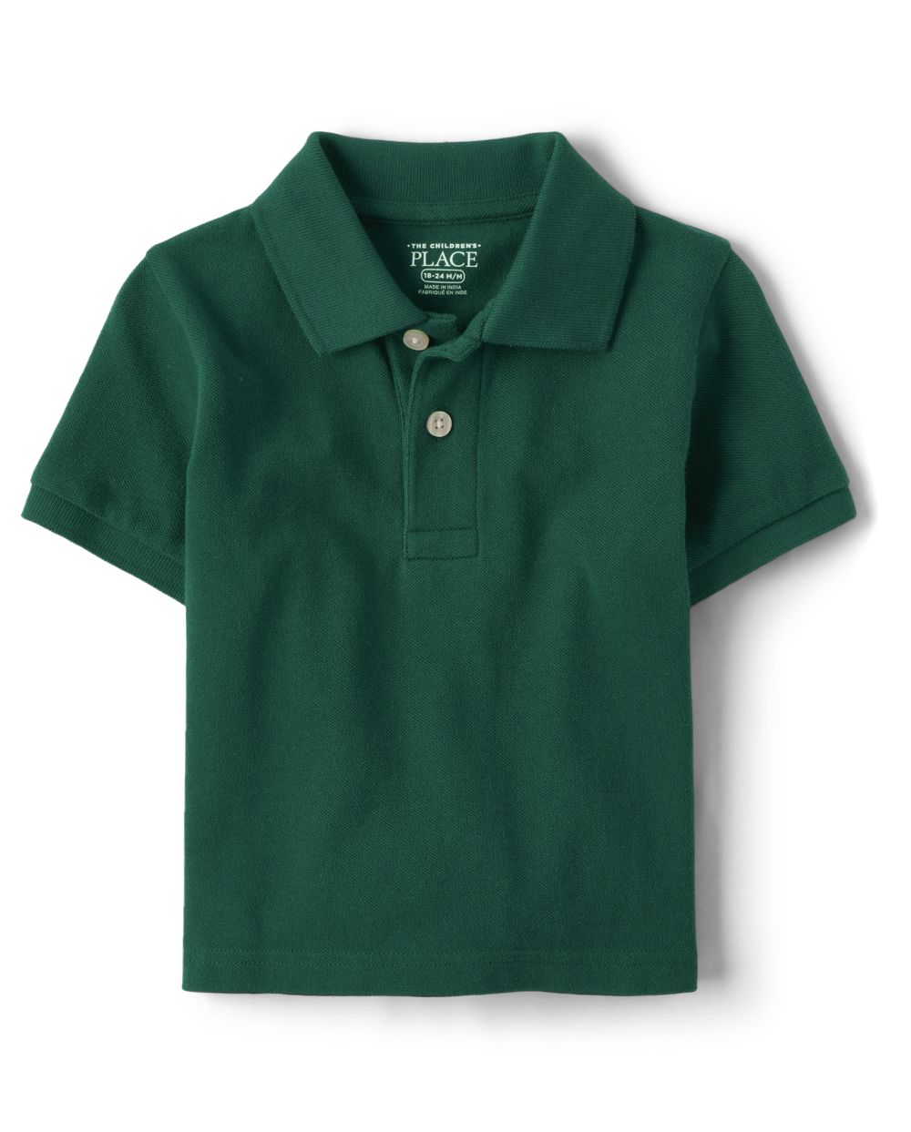 

s Baby And Toddler Boys Uniform Pique Polo - Green - The Children's Place