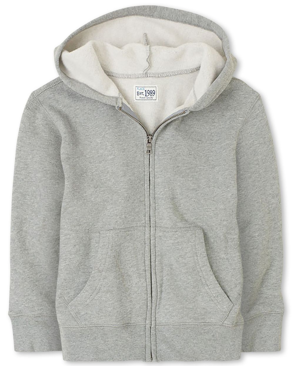 

Boys Boys Uniform Zip Up Hoodie - Gray - The Children's Place