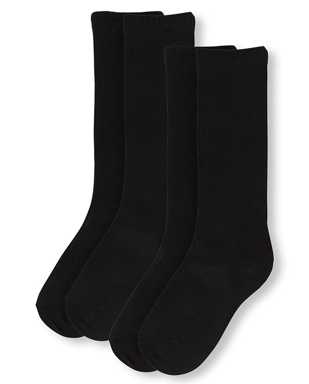 

Girls Uniform Knee Socks 2-Pack - Black - The Children's Place