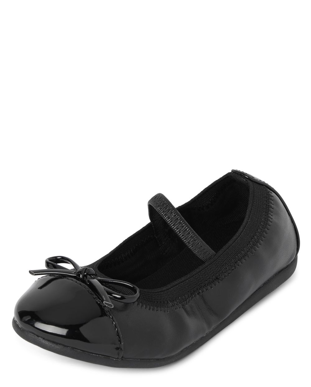 

Baby Girls Toddler Uniform Ballet Flats - Black - The Children's Place