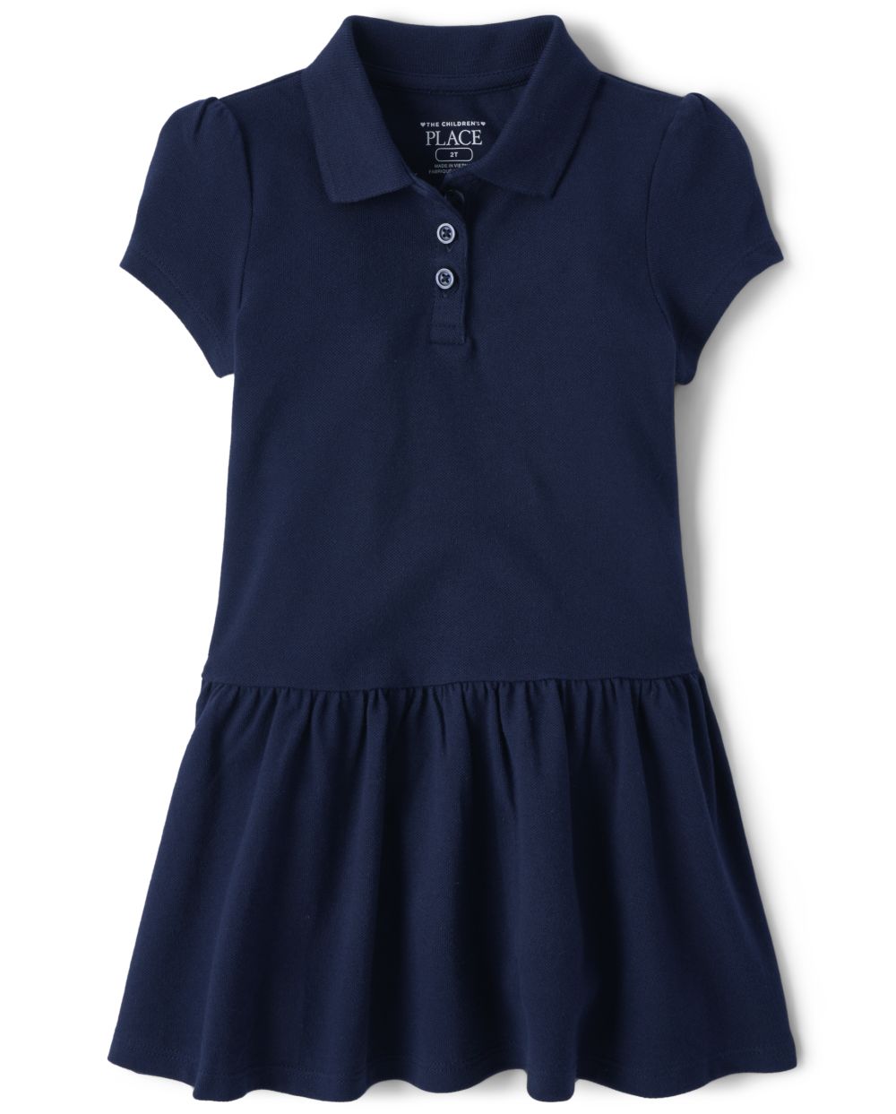 

s Toddler Uniform Pique Polo Dress - Blue - The Children's Place
