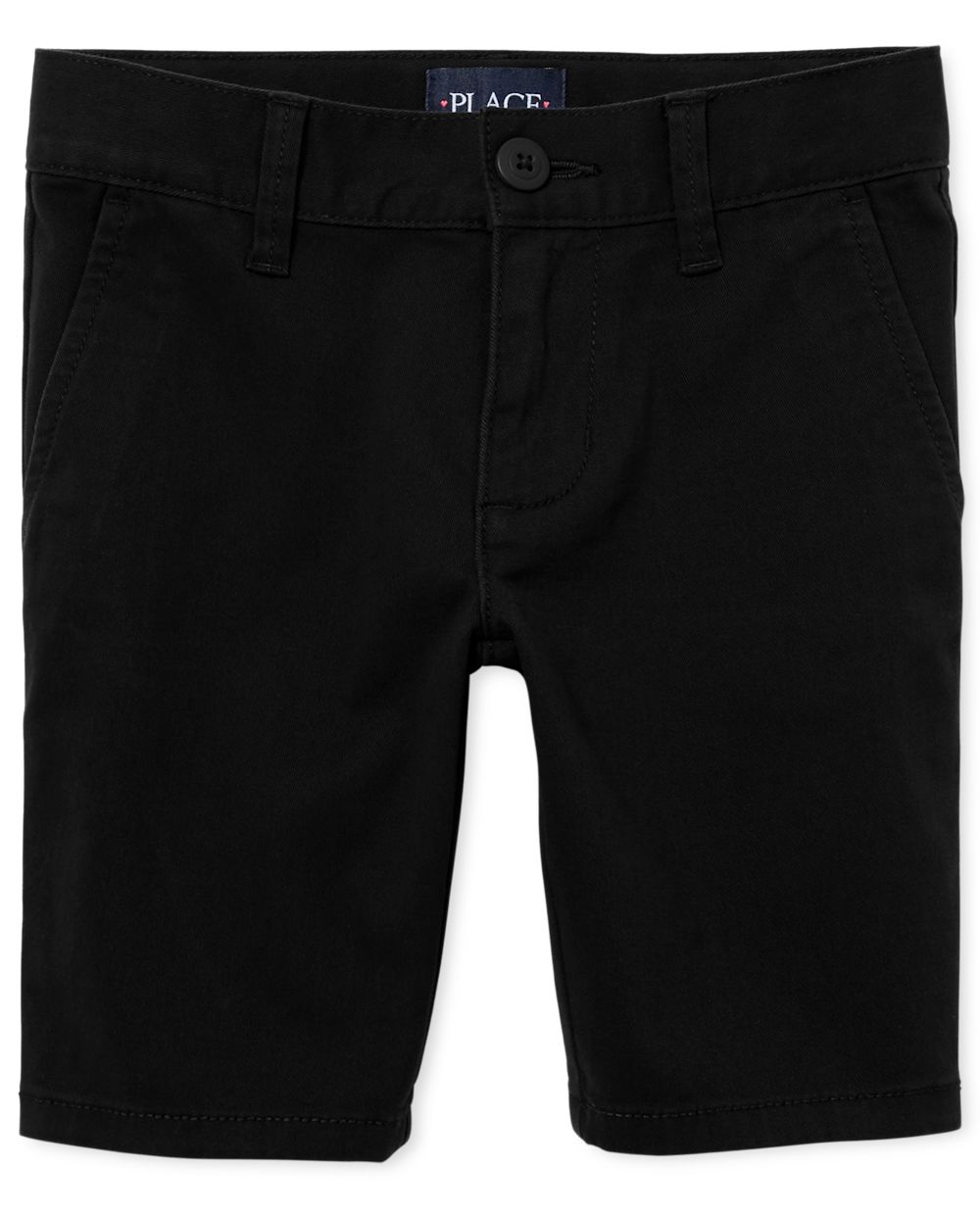 

Girls Uniform Chino Shorts - Black - The Children's Place