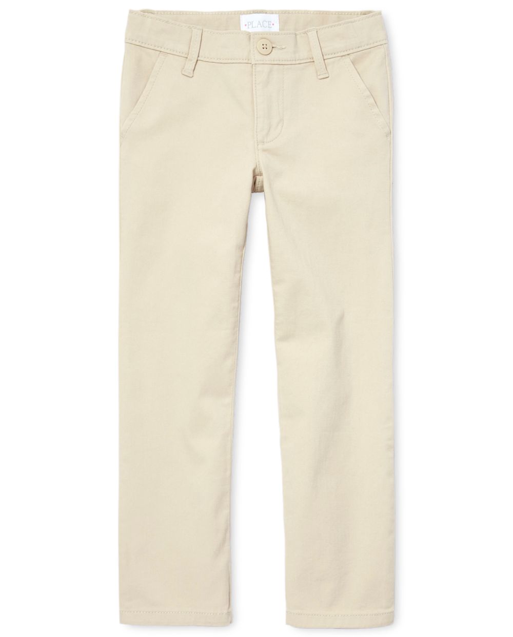 

Girls Uniform Bootcut Chino Pants - Tan - The Children's Place