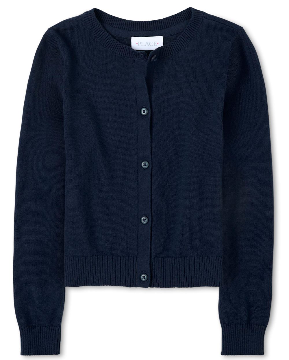 

Girls Uniform Cardigan - Blue - The Children's Place