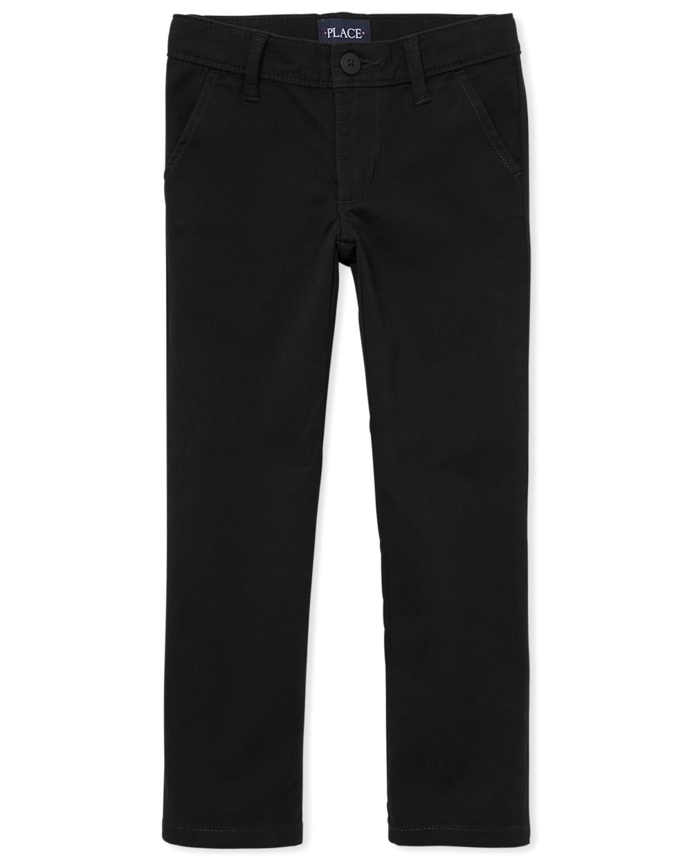 

Girls Uniform Skinny Chino Pants - Black - The Children's Place