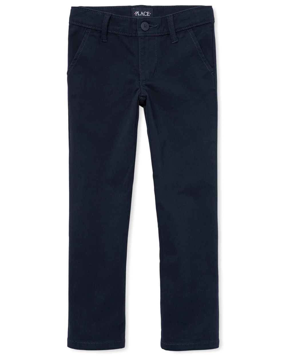 

Girls Uniform Skinny Chino Pants - Blue - The Children's Place