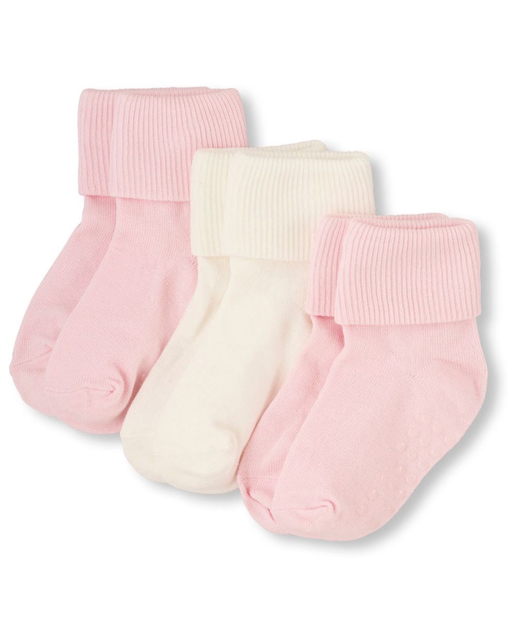 

Newborn Unisex Baby And Toddler Triple Roll Socks 3-Pack - Pink - The Children's Place