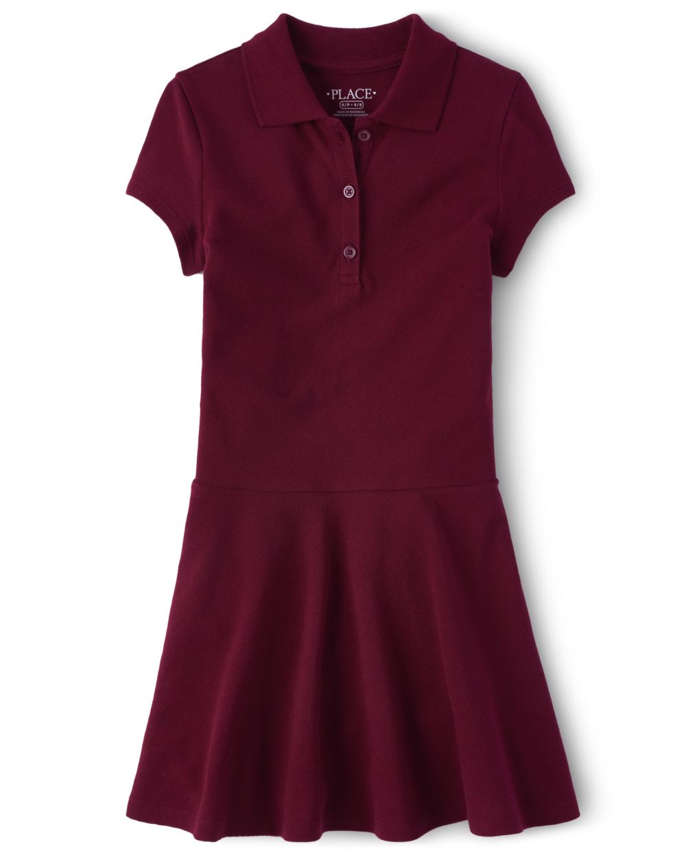 

Girls Uniform Pique Polo Dress - Red - The Children's Place