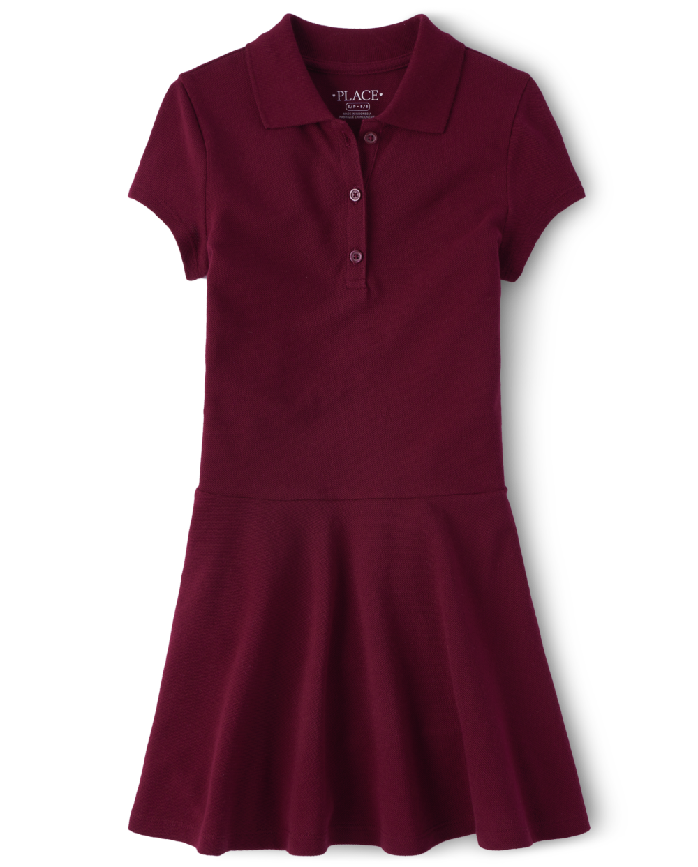 Girls Collared Short Sleeves Sleeves Above the Knee Dress