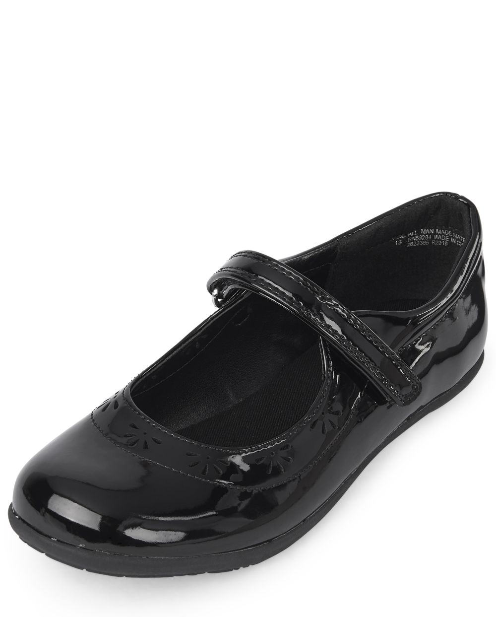 

Girls Uniform Flower Shoes - Black - The Children's Place