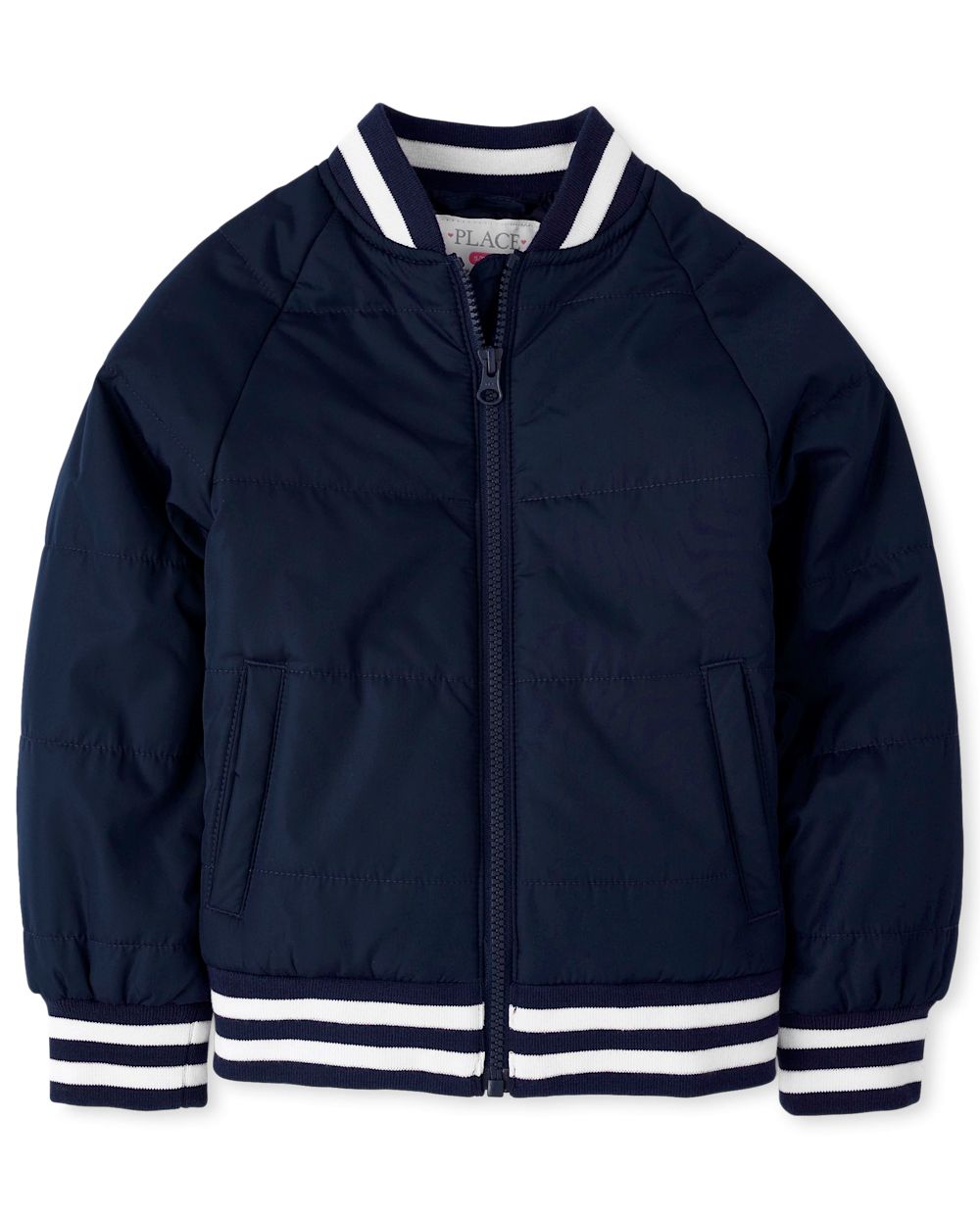 

Girls Uniform Bomber Jacket - Blue - The Children's Place