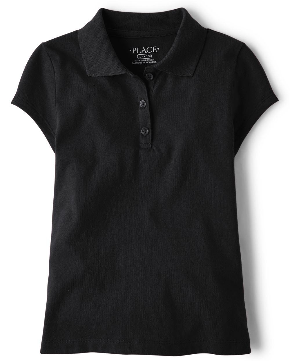 

s Uniform Soft Jersey Polo - Black - The Children's Place