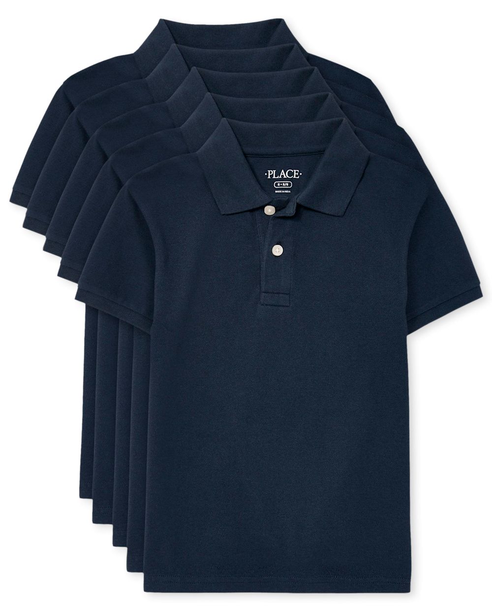 

s Boys Uniform Pique Polo 5-Pack - Blue - The Children's Place