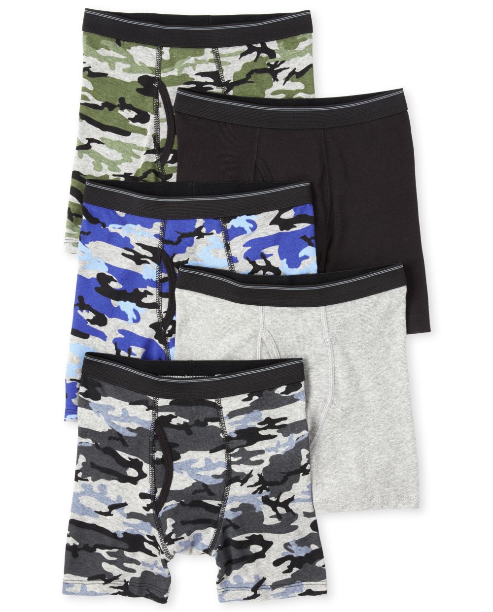 Boys Camo Boxer Briefs 5-Pack