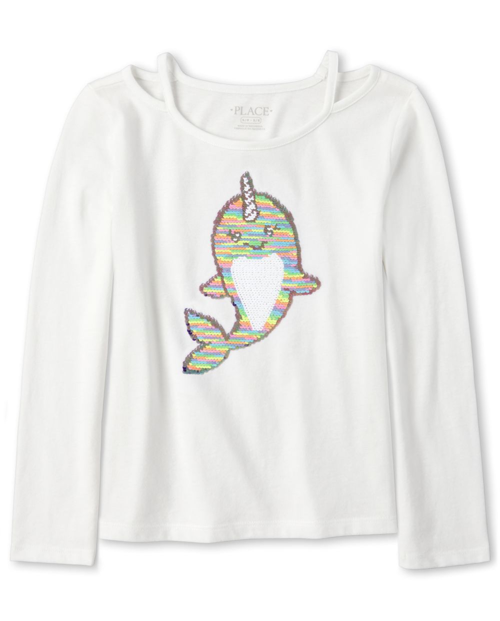 

s Baby And Toddler Embellished Christmas Unicorn Peplum Top - White - The Children's Place