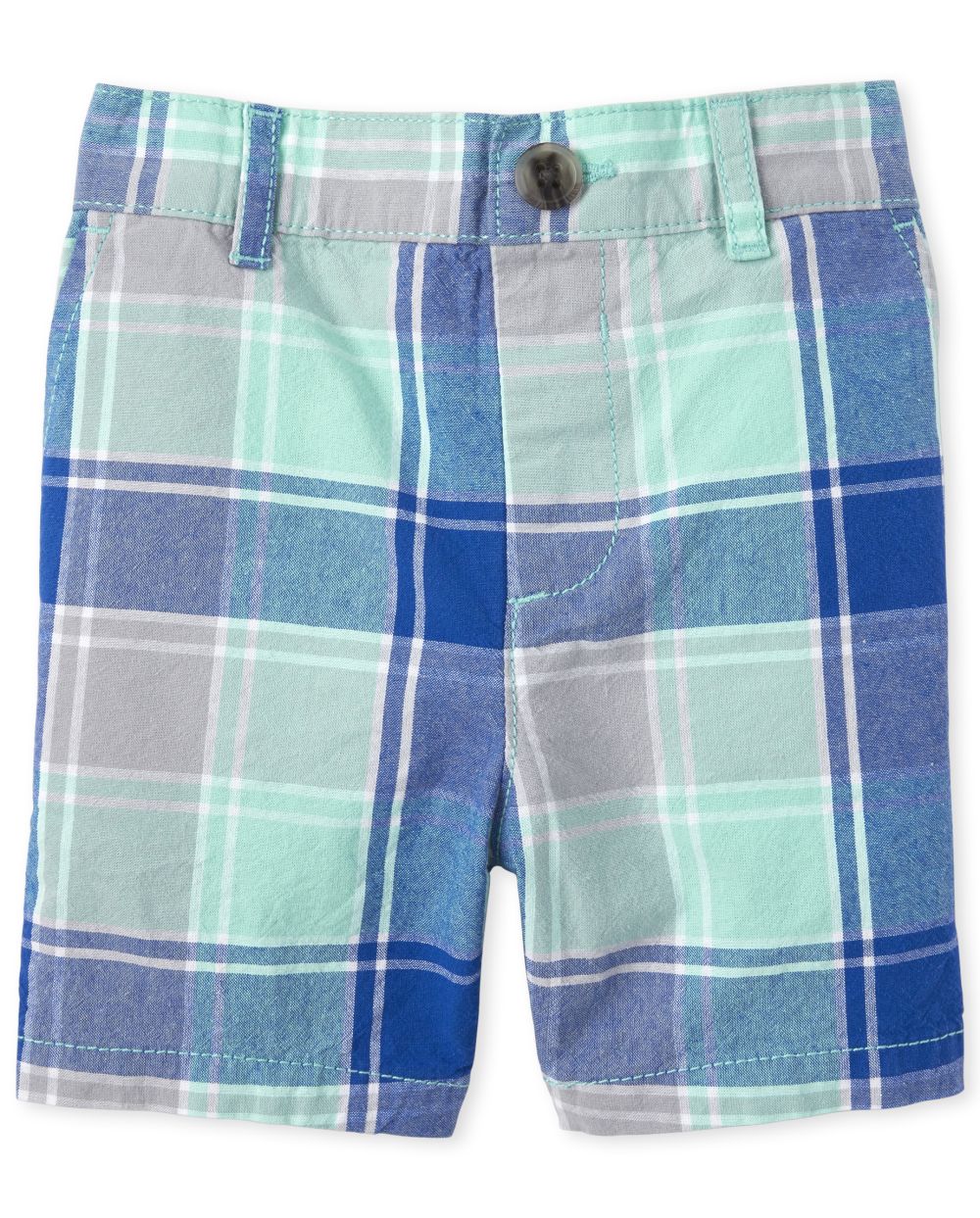 

s Baby And Toddler Boys Plaid Matching Chino Shorts - Green - The Children's Place