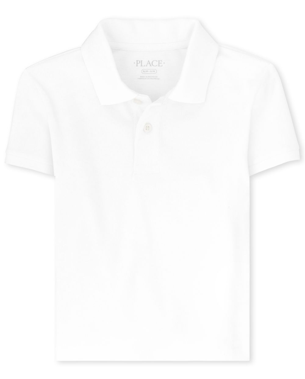 The Children's Place Boys Uniform Stain Resistant Stretch Pique Polo - White - L (10/12)