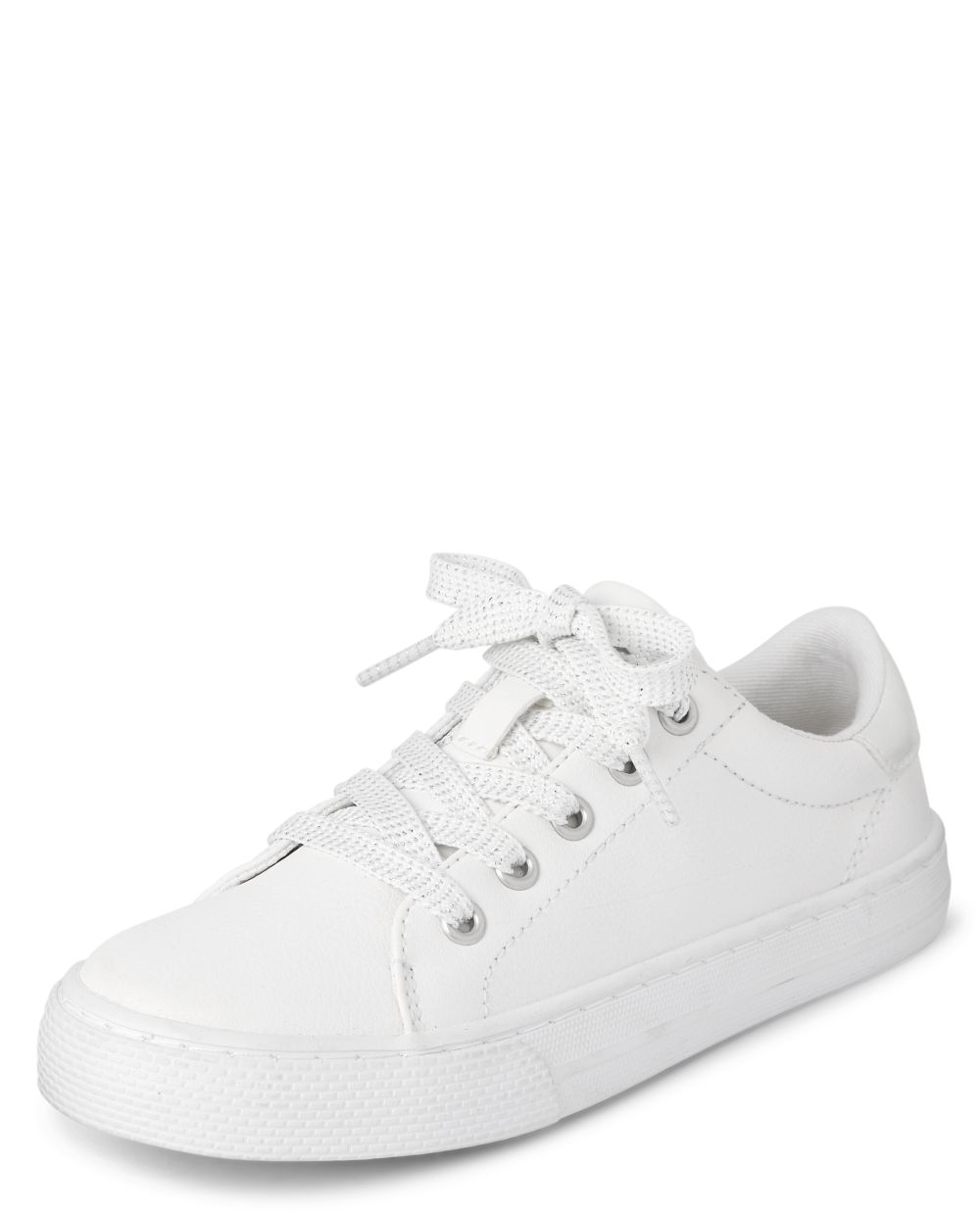 

Girls Uniform Low Top Sneakers - White - The Children's Place