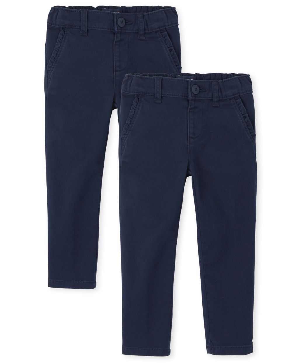 Baby Girls Toddler Uniform Skinny Chino Pants 2-Pack - Blue - The Children's Place