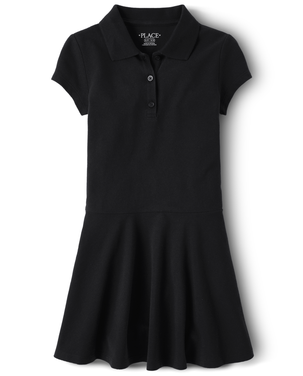 Girls Above the Knee Short Sleeves Sleeves Collared Dress