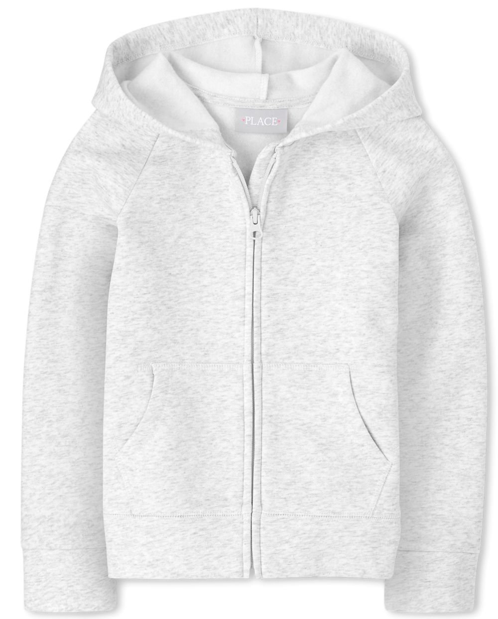 

Girls Uniform Active Fleece Zip Up Hoodie - Gray - The Children's Place