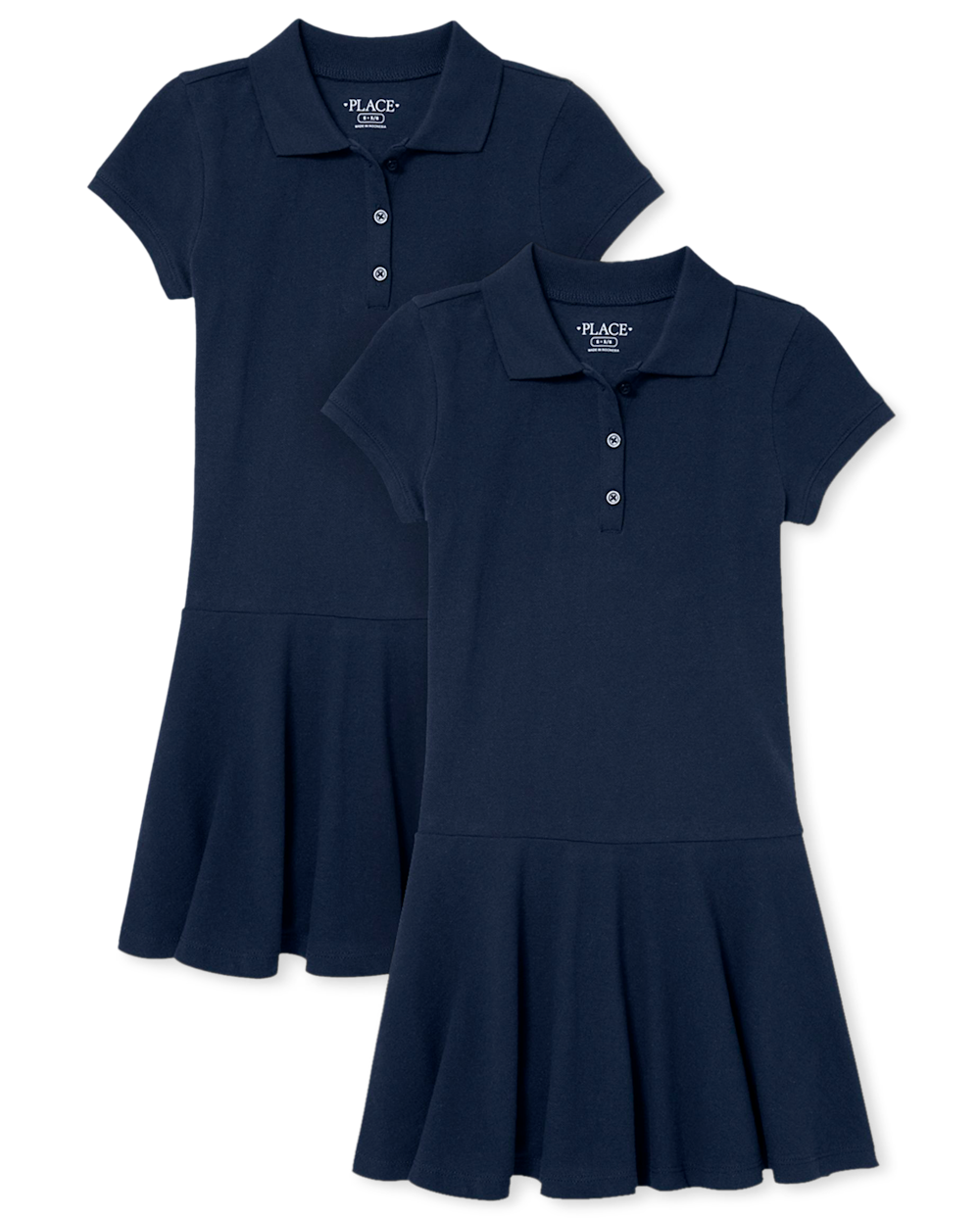 Girls Collared Short Sleeves Sleeves Above the Knee Dress