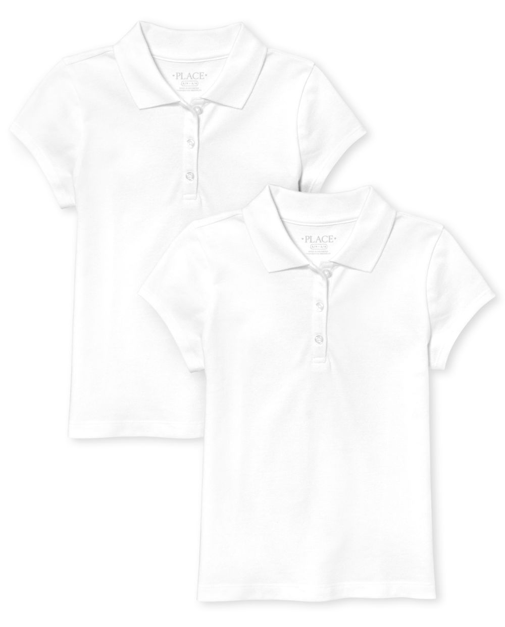 

s Uniform Pique Polo 2-Pack - White - The Children's Place