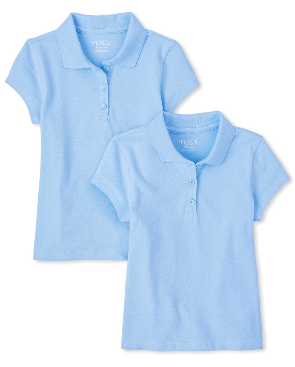 

s Uniform Pique Polo 2-Pack - Blue - The Children's Place