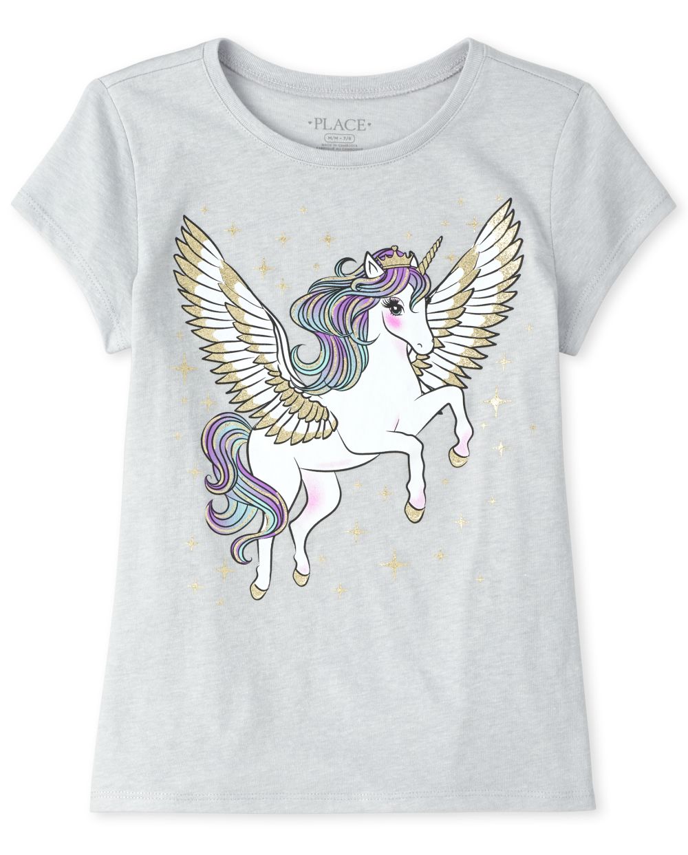 

s Glitter Pegasus Graphic Tee - Blue T-Shirt - The Children's Place
