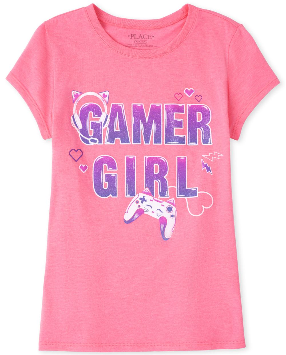 

Girls Video Game Graphic Tee - Pink T-Shirt - The Children's Place
