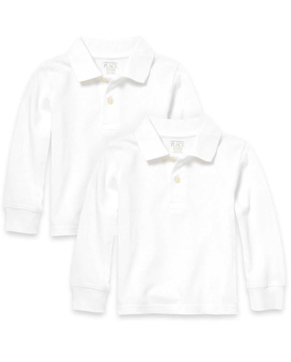 Baby And Toddler Boys Uniform Long Sleeve Pique Polo 2Pack